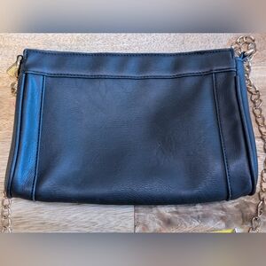 Kiss Me Couture Black Leather Shoulder Bag